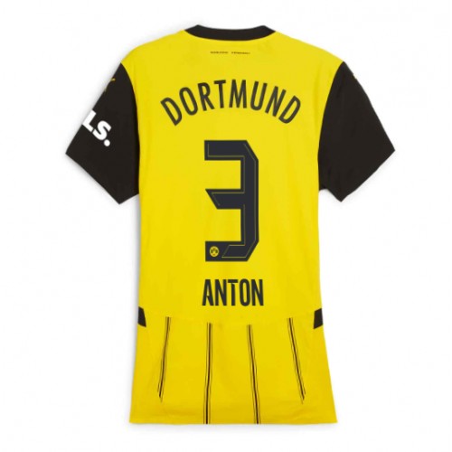 Dres Borussia Dortmund Waldemar Anton #3 Domaci za Žensko 2024-25 Kratak Rukav